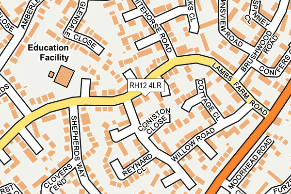 RH12 4LR map - OS OpenMap – Local (Ordnance Survey)