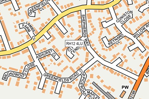 RH12 4LU map - OS OpenMap – Local (Ordnance Survey)