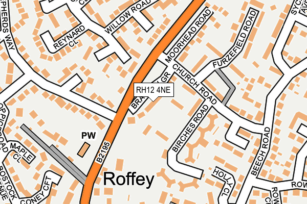 RH12 4NE map - OS OpenMap – Local (Ordnance Survey)