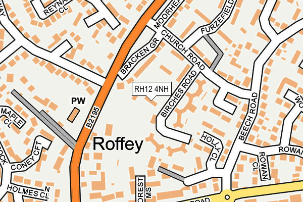 RH12 4NH map - OS OpenMap – Local (Ordnance Survey)