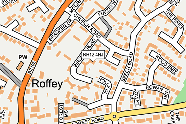 RH12 4NJ map - OS OpenMap – Local (Ordnance Survey)
