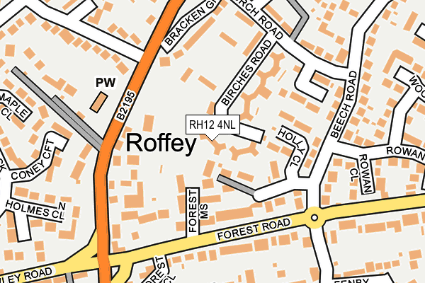 RH12 4NL map - OS OpenMap – Local (Ordnance Survey)