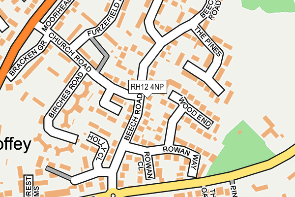 RH12 4NP map - OS OpenMap – Local (Ordnance Survey)