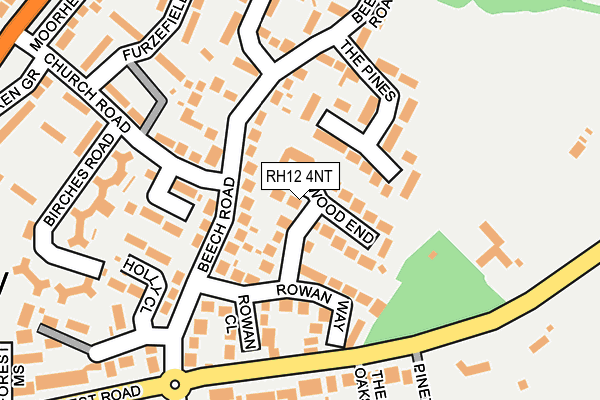 RH12 4NT map - OS OpenMap – Local (Ordnance Survey)