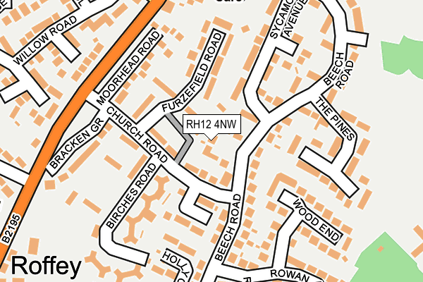 RH12 4NW map - OS OpenMap – Local (Ordnance Survey)