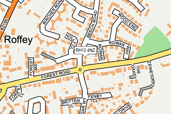 RH12 4NZ map - OS OpenMap – Local (Ordnance Survey)