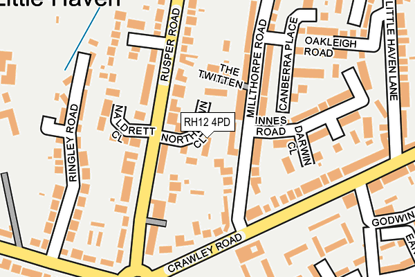 RH12 4PD map - OS OpenMap – Local (Ordnance Survey)