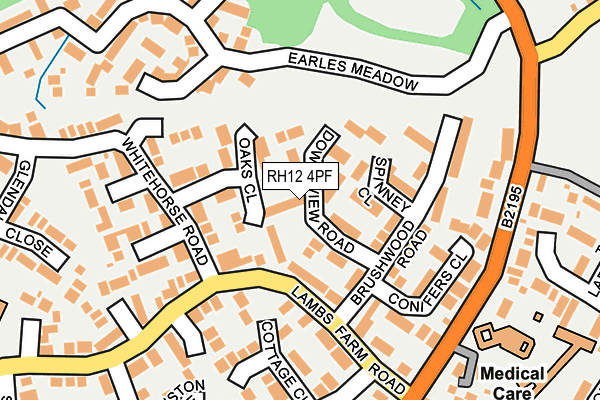 RH12 4PF map - OS OpenMap – Local (Ordnance Survey)