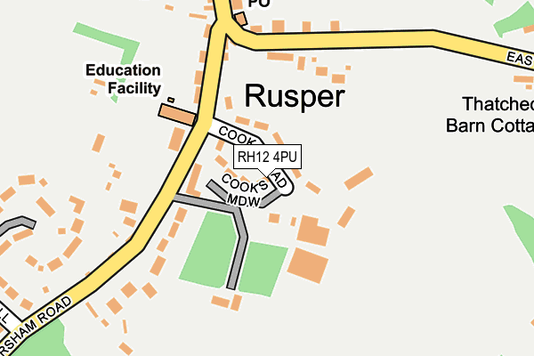 RH12 4PU map - OS OpenMap – Local (Ordnance Survey)