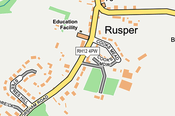 RH12 4PW map - OS OpenMap – Local (Ordnance Survey)