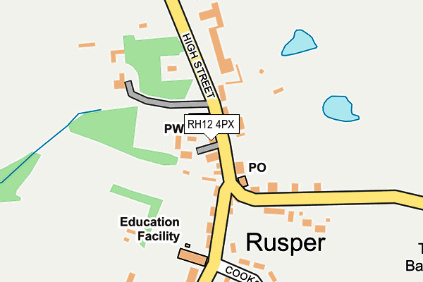 RH12 4PX map - OS OpenMap – Local (Ordnance Survey)
