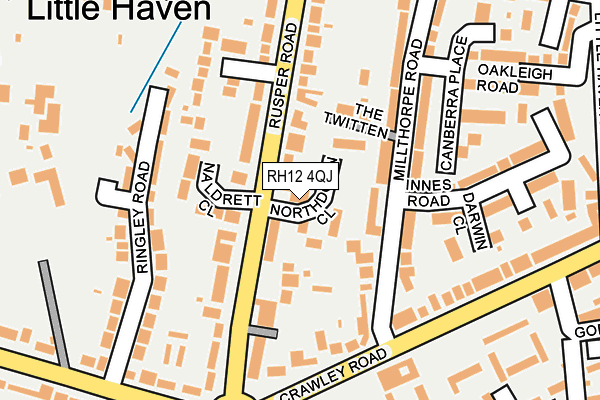RH12 4QJ map - OS OpenMap – Local (Ordnance Survey)