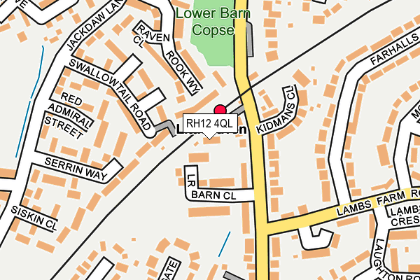 RH12 4QL map - OS OpenMap – Local (Ordnance Survey)