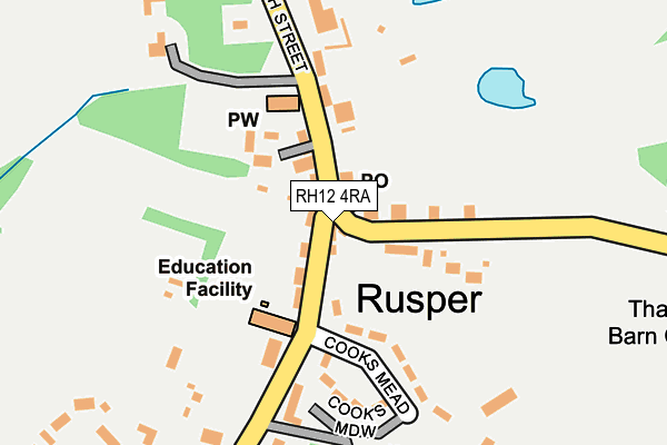 RH12 4RA map - OS OpenMap – Local (Ordnance Survey)