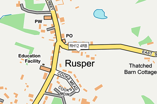 RH12 4RB map - OS OpenMap – Local (Ordnance Survey)