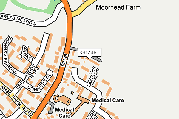 RH12 4RT map - OS OpenMap – Local (Ordnance Survey)