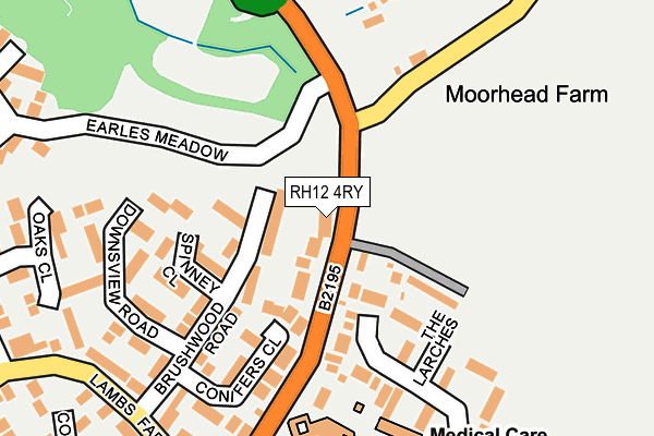 RH12 4RY map - OS OpenMap – Local (Ordnance Survey)