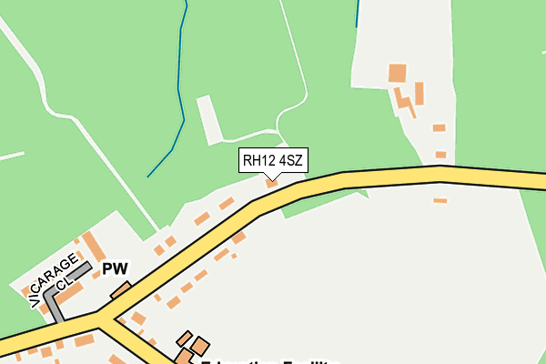 RH12 4SZ map - OS OpenMap – Local (Ordnance Survey)