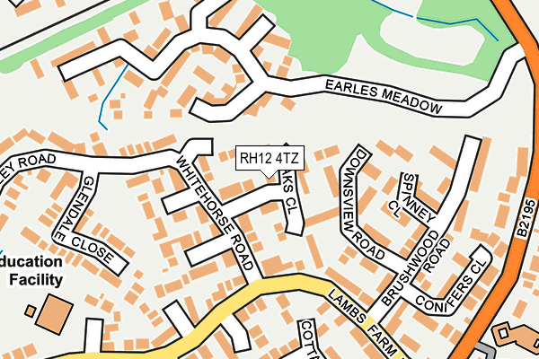 RH12 4TZ map - OS OpenMap – Local (Ordnance Survey)