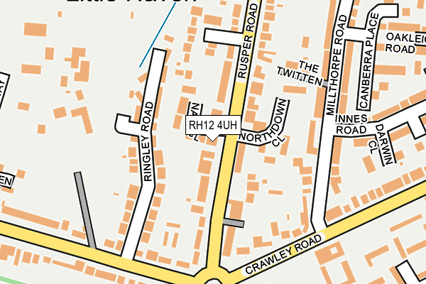RH12 4UH map - OS OpenMap – Local (Ordnance Survey)