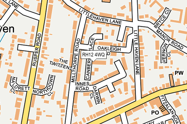 RH12 4WQ map - OS OpenMap – Local (Ordnance Survey)