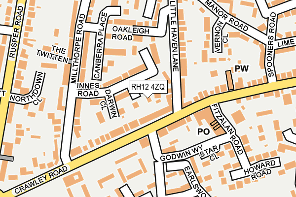 RH12 4ZQ map - OS OpenMap – Local (Ordnance Survey)