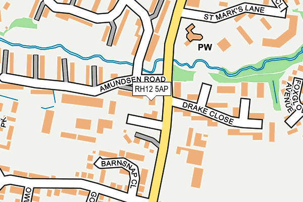 RH12 5AP map - OS OpenMap – Local (Ordnance Survey)