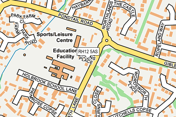 RH12 5AS map - OS OpenMap – Local (Ordnance Survey)