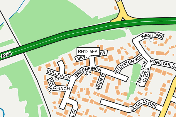 RH12 5EA map - OS OpenMap – Local (Ordnance Survey)