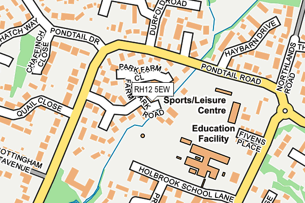 RH12 5EW map - OS OpenMap – Local (Ordnance Survey)