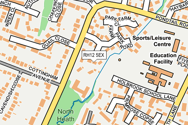 RH12 5EX map - OS OpenMap – Local (Ordnance Survey)