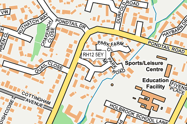 RH12 5EY map - OS OpenMap – Local (Ordnance Survey)