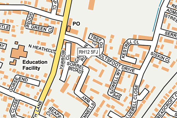 RH12 5FJ map - OS OpenMap – Local (Ordnance Survey)