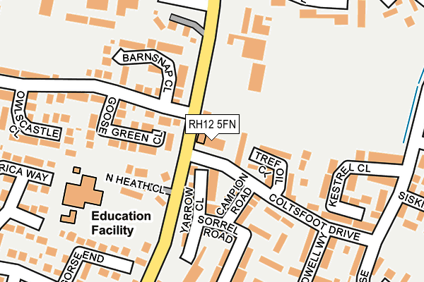 RH12 5FN map - OS OpenMap – Local (Ordnance Survey)