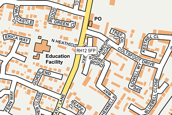 RH12 5FP map - OS OpenMap – Local (Ordnance Survey)