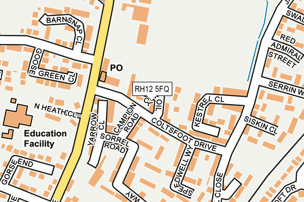 RH12 5FQ map - OS OpenMap – Local (Ordnance Survey)