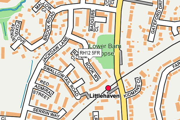 RH12 5FR map - OS OpenMap – Local (Ordnance Survey)