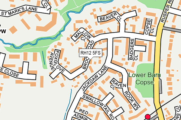 RH12 5FS map - OS OpenMap – Local (Ordnance Survey)