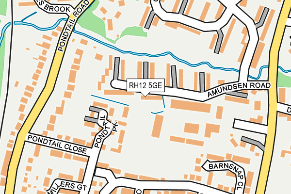 RH12 5GE map - OS OpenMap – Local (Ordnance Survey)