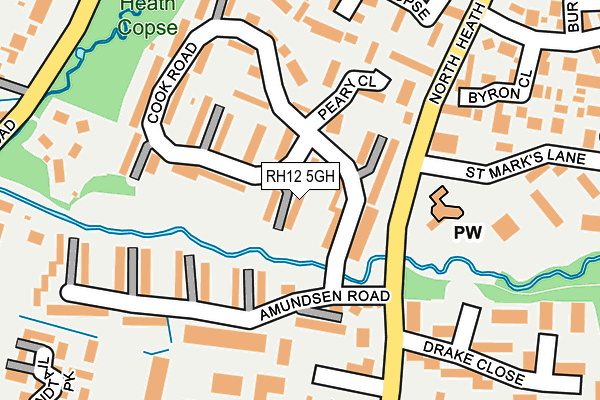 RH12 5GH map - OS OpenMap – Local (Ordnance Survey)
