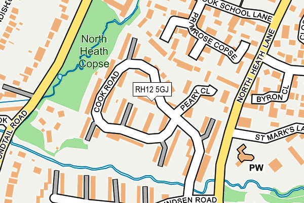 RH12 5GJ map - OS OpenMap – Local (Ordnance Survey)