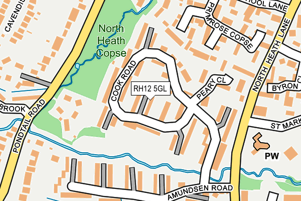 RH12 5GL map - OS OpenMap – Local (Ordnance Survey)