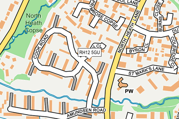 RH12 5GU map - OS OpenMap – Local (Ordnance Survey)
