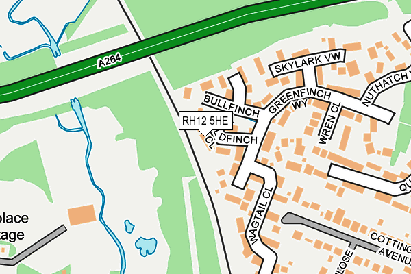 RH12 5HE map - OS OpenMap – Local (Ordnance Survey)