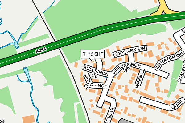 RH12 5HF map - OS OpenMap – Local (Ordnance Survey)