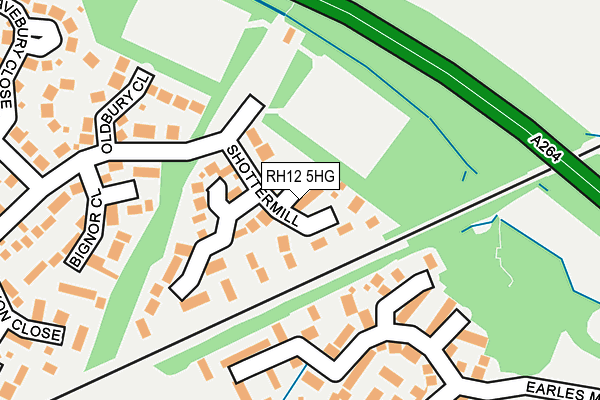 RH12 5HG map - OS OpenMap – Local (Ordnance Survey)