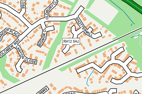 RH12 5HJ map - OS OpenMap – Local (Ordnance Survey)