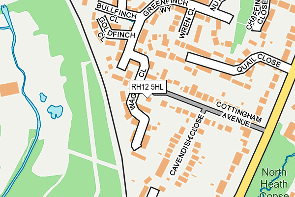 RH12 5HL map - OS OpenMap – Local (Ordnance Survey)