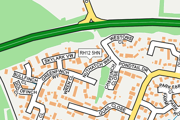 RH12 5HN map - OS OpenMap – Local (Ordnance Survey)