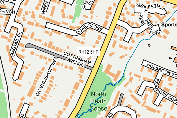RH12 5HT map - OS OpenMap – Local (Ordnance Survey)